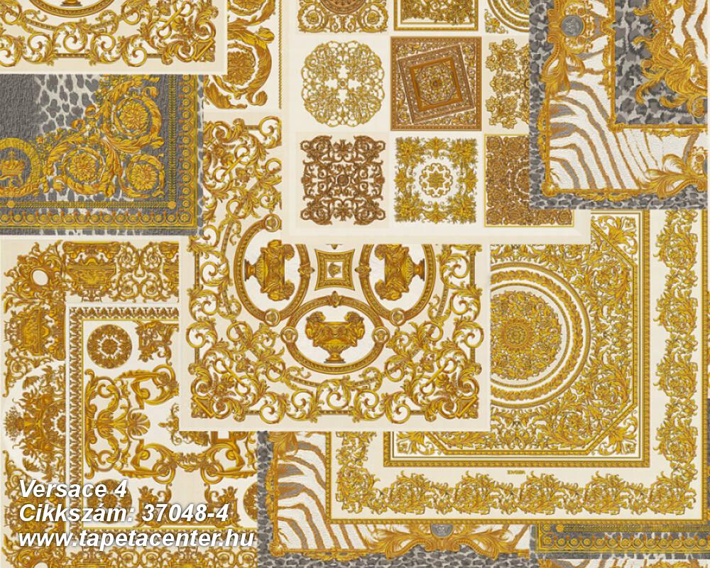 Barokk-klasszikus,geometriai mintás,különleges felületű,arany,fehér,kék,szürke,súrolható,vlies tapéta 